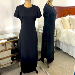 Black peephole dress